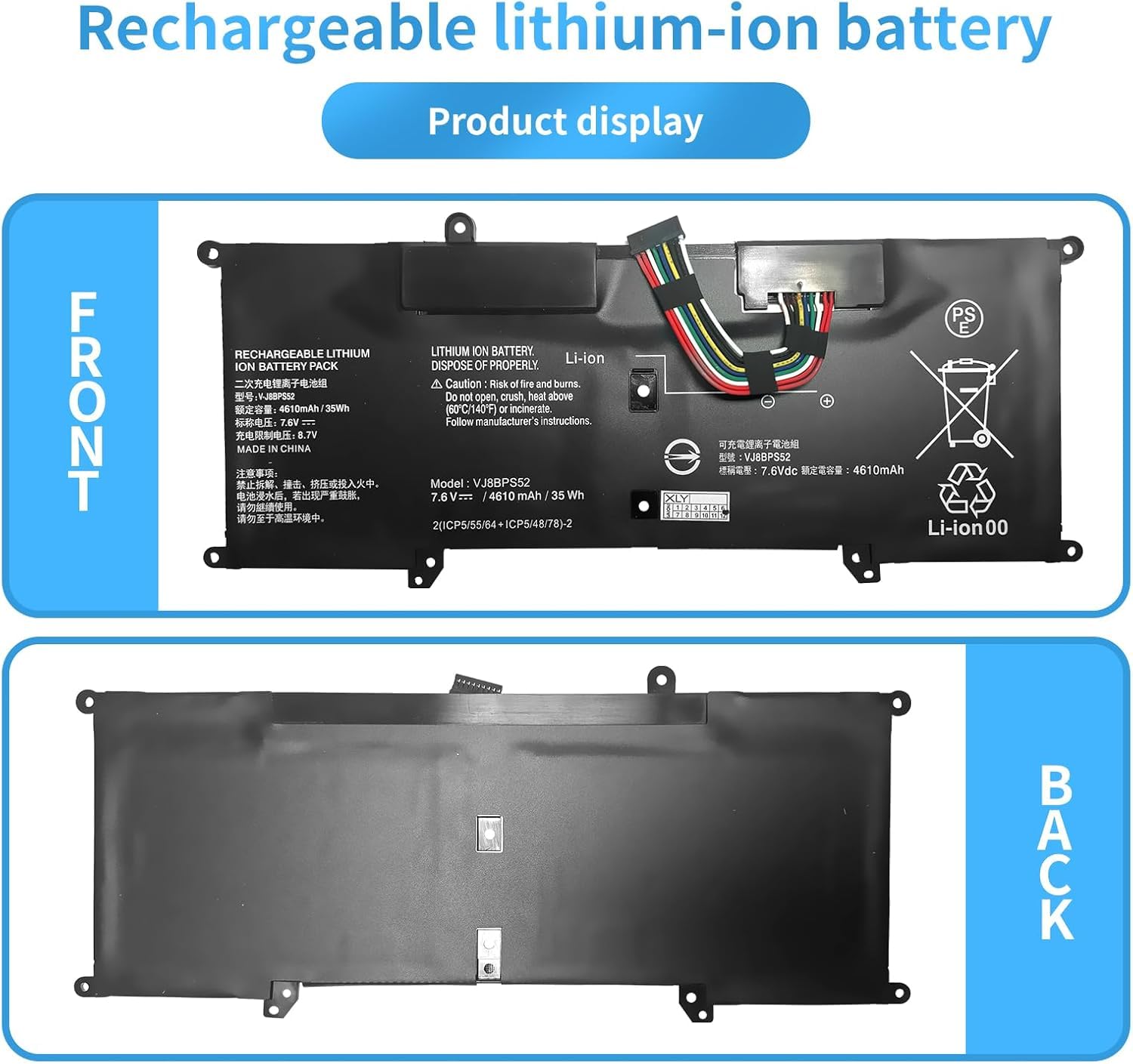 Amazon.com: VJ8BPS52 V-J8BPS52 Laptop Battery Replacement for Sony